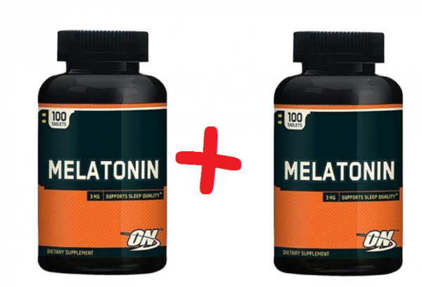 COMBO: 2 Melatonina 3 mg - Optimum Nutrition - 100 cápsulas